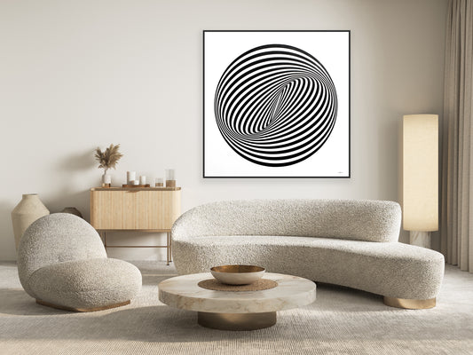 MY UPSIDE DOWN YIN YANG IN WHITE FINE PRINT